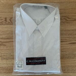 White Half Sleeve Uniform Shirt (by C.M. Company) Y2K US Navy Uniform.